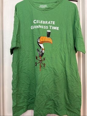 Guinness Green T-Shirt with Toucan Graphic